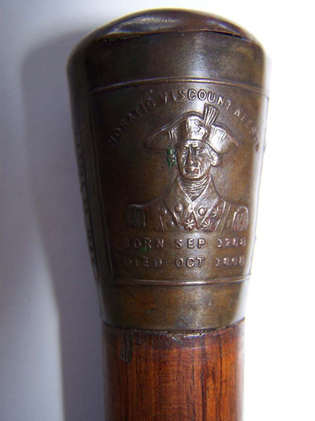 A Rare Cane made from salvaged wood and copper from Admiral Nelson's Flagship HMS FOUDROYANT — image 3